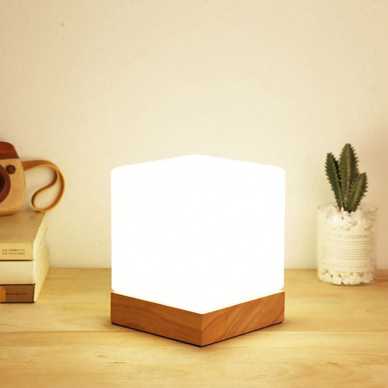 Square Bedside Night Lamp | Soft Lighting