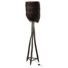 Large Brown Wooden Lamp