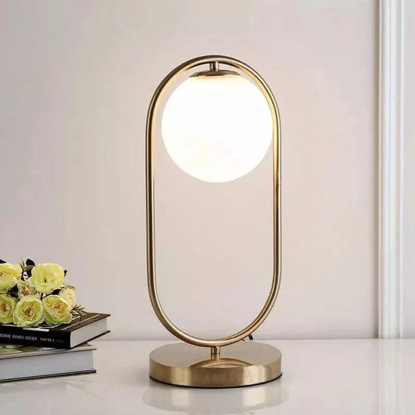 Gold Metal Ball Lamp | Luminous Sphere