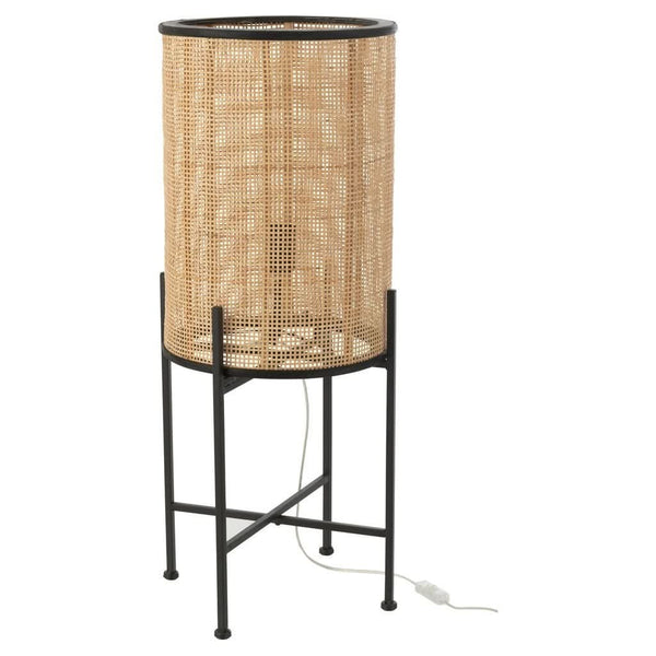 Bamboo and Metal Floor Lamp Natural