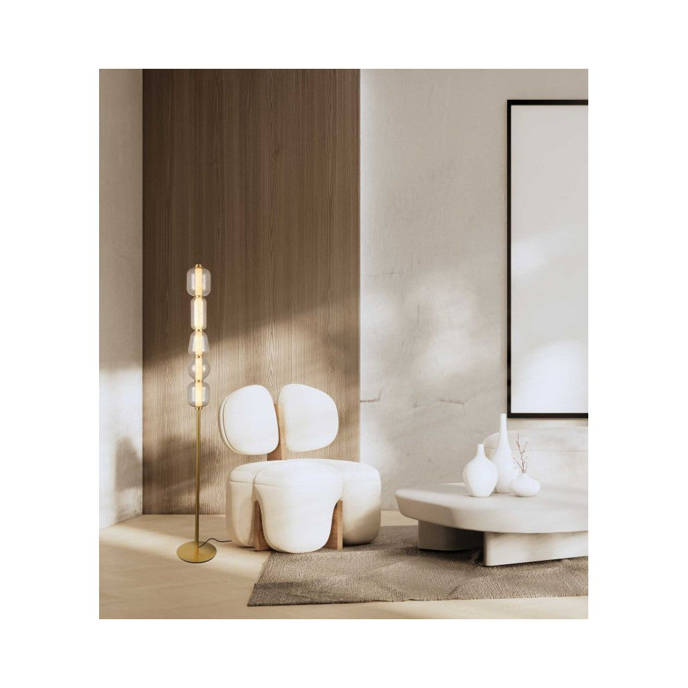 Lampe sur Pied ZAMBELIS 17W DESIGN Or Mat 23063