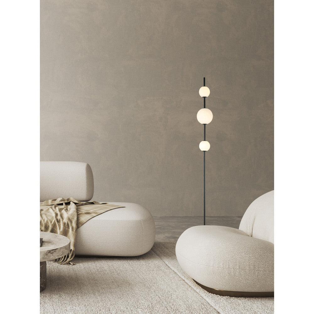 Lampe sur pied ZAMBELIS D220 12W DESIGN Noir Mat 20135