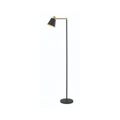 Lampe sur pied ZAMBELIS D250 E27 DESIGN Noir Mat et Dore Mat Sans Source 20216