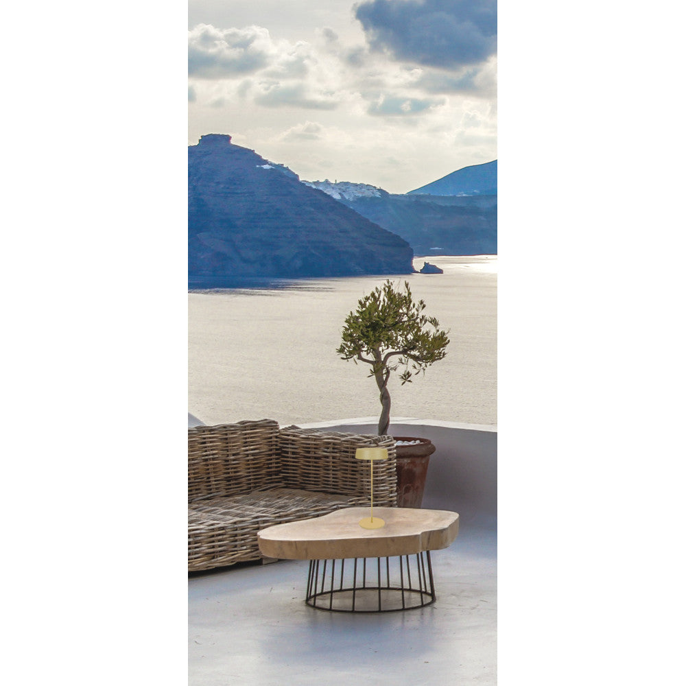 Lampe sur table Exterieure ZAMBELIS D120 2,2W IP54 DESIGN Dore Mat E291