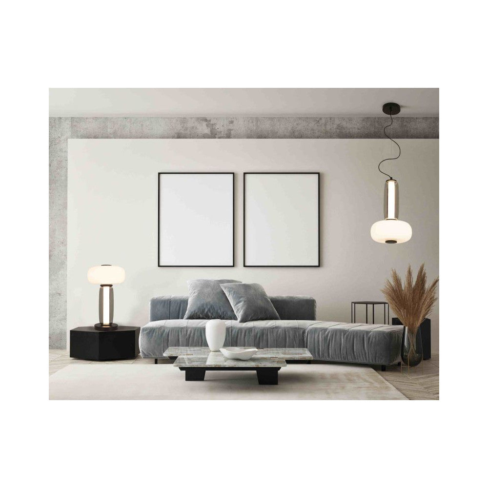 Lampe sur Table ZAMBELIS 23W DESIGN Noir Mat 23085