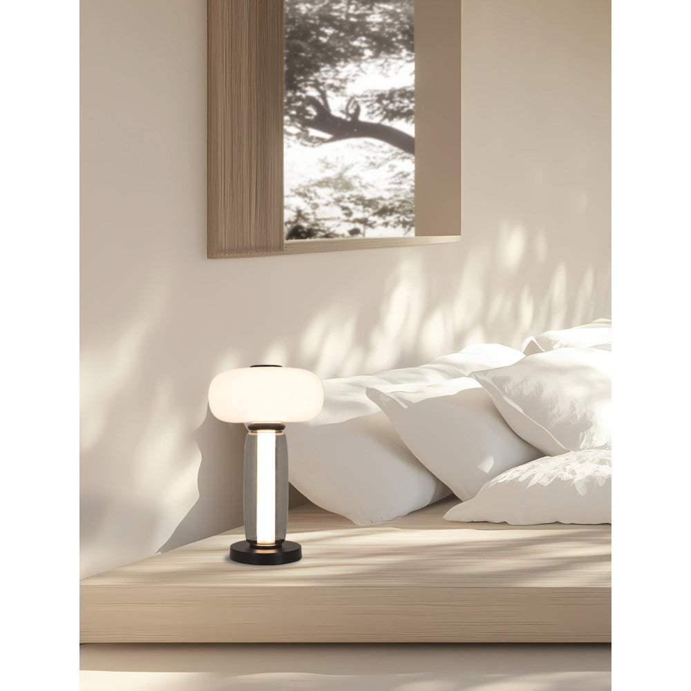 Lampe sur Table ZAMBELIS 23W DESIGN Noir Mat 23085