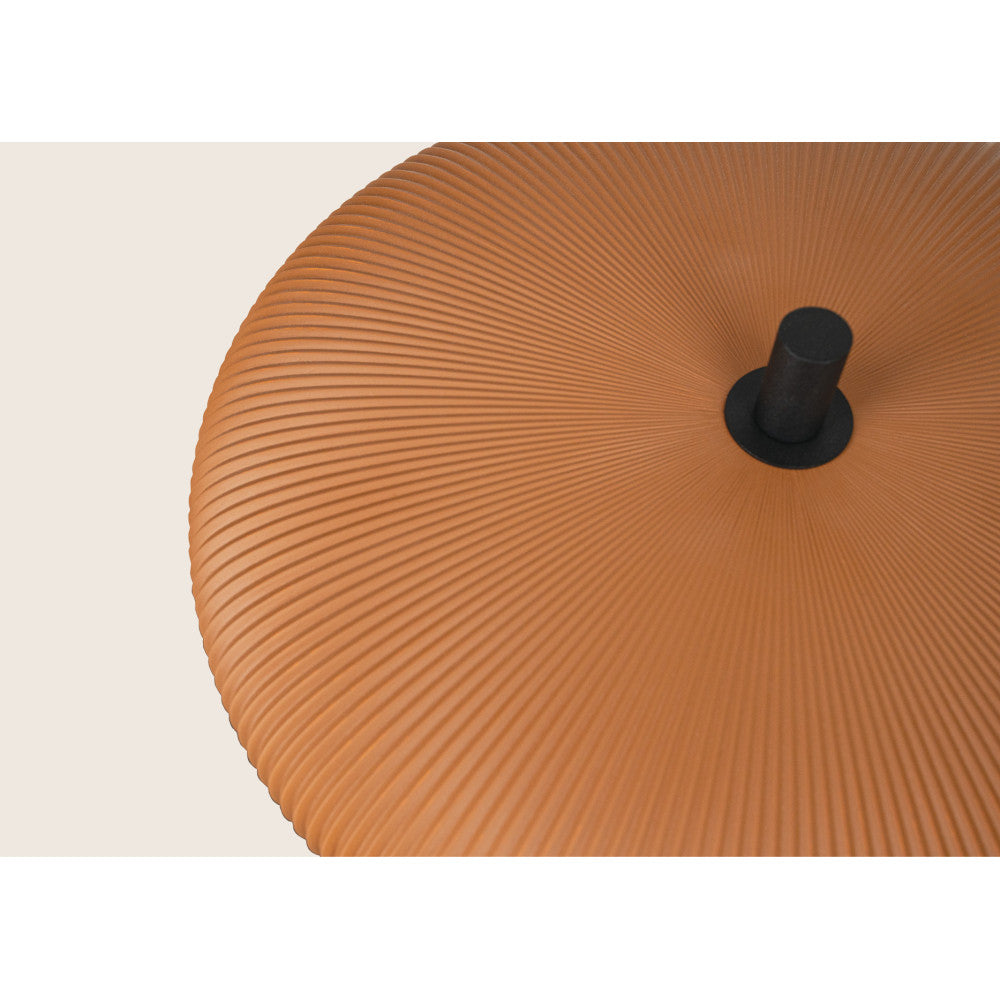 Lampe sur Table ZAMBELIS 2xG9 DESIGN Terracotta et Noir Sable Sans Source 2593