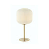 Lampe sur table ZAMBELIS D200 E27 DESIGN Blanc Mat et Dore Mat Sans Source