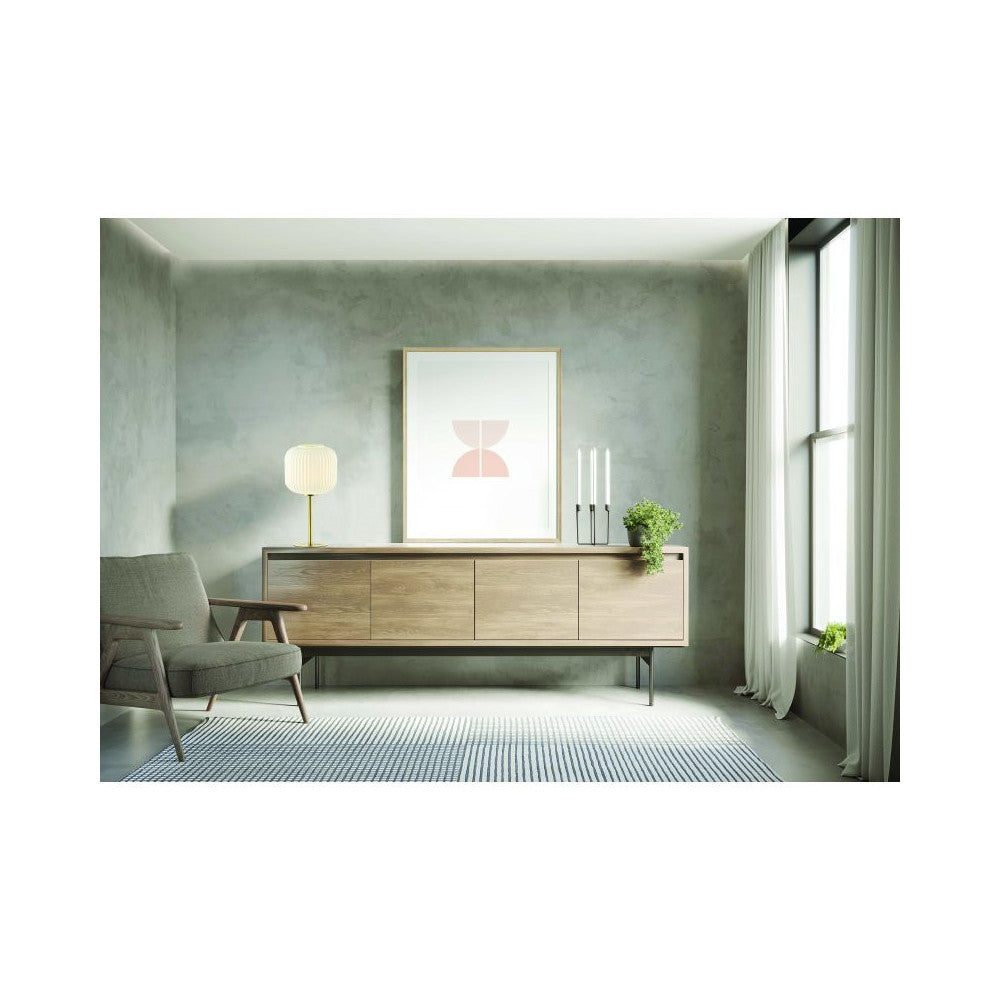 Lampe sur table ZAMBELIS D200 E27 DESIGN Blanc Mat et Dore Mat Sans Source