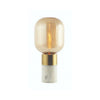 Lampe sur table ZAMBELIS D200 E27 DESIGN Marbre Blanc et Champagne Sans Source