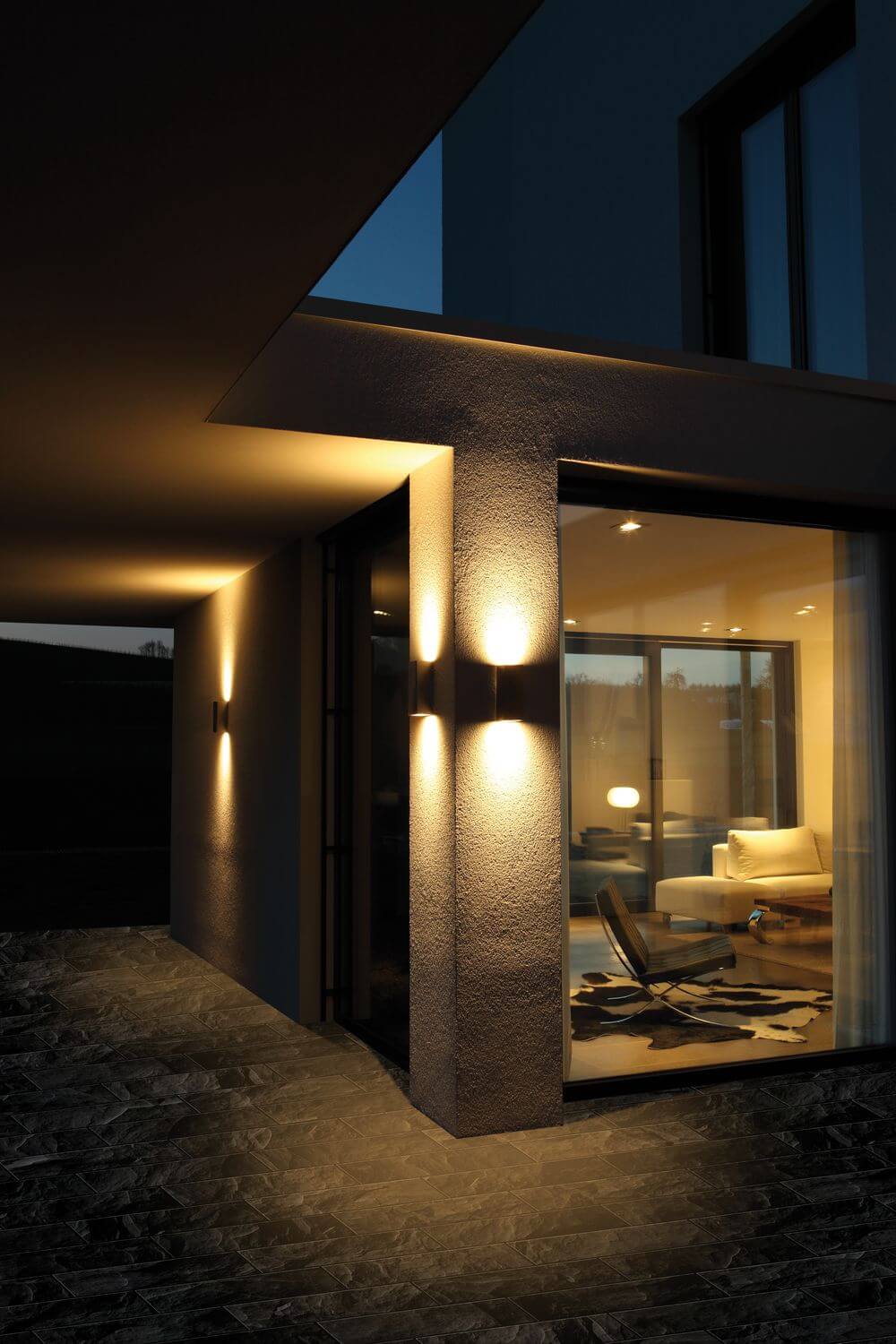 Applique extérieure Down 2 lumières inox (025)