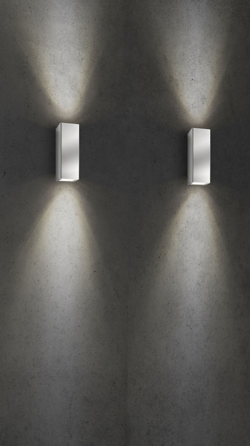 Applique extérieure Down 2 lumières inox (025)