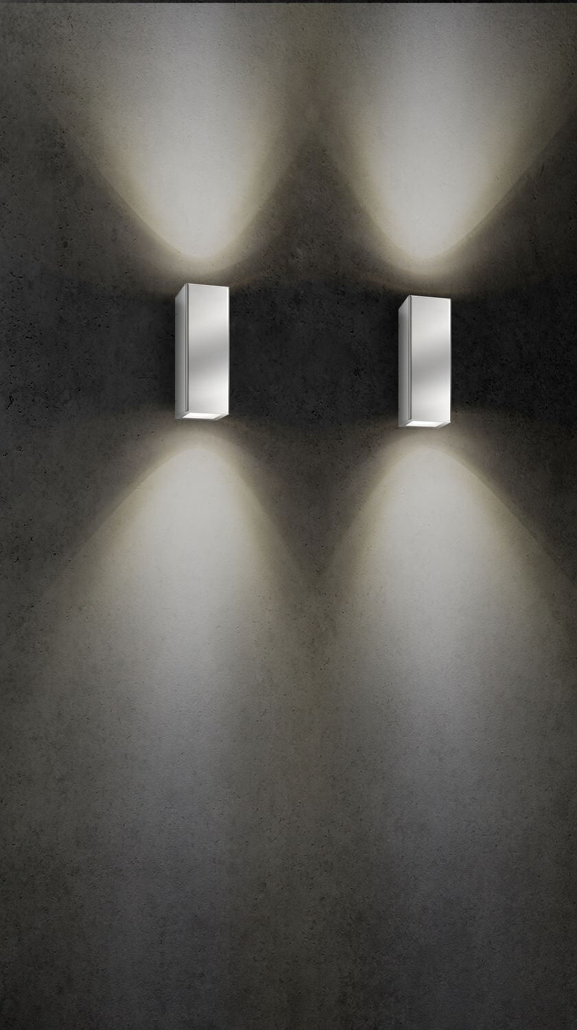 Applique extérieure Down 2 lumières inox (025)