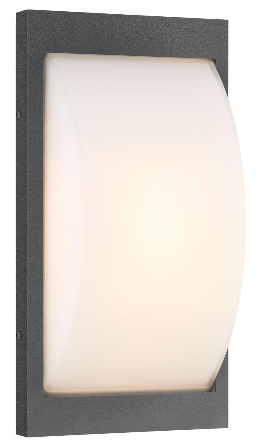Applique murale allumée diffusant une lumière chaude à travers son verre opalin
