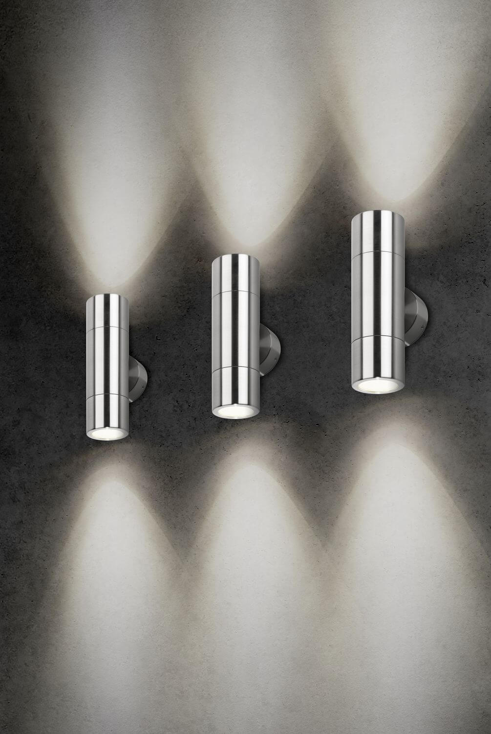 Applique extérieure Down 2 lumières inox (LCD-5121)
