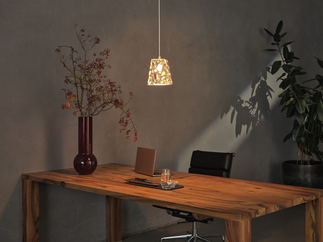 Suspension Gleam blanche et beige, Box