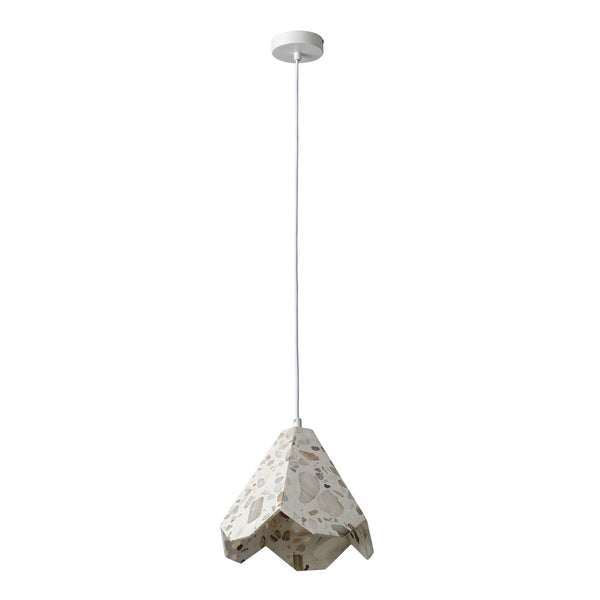 Suspension Gleam blanche et beige, Flower