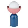 Lampe à poser Bowl bleu et rose fuchsia