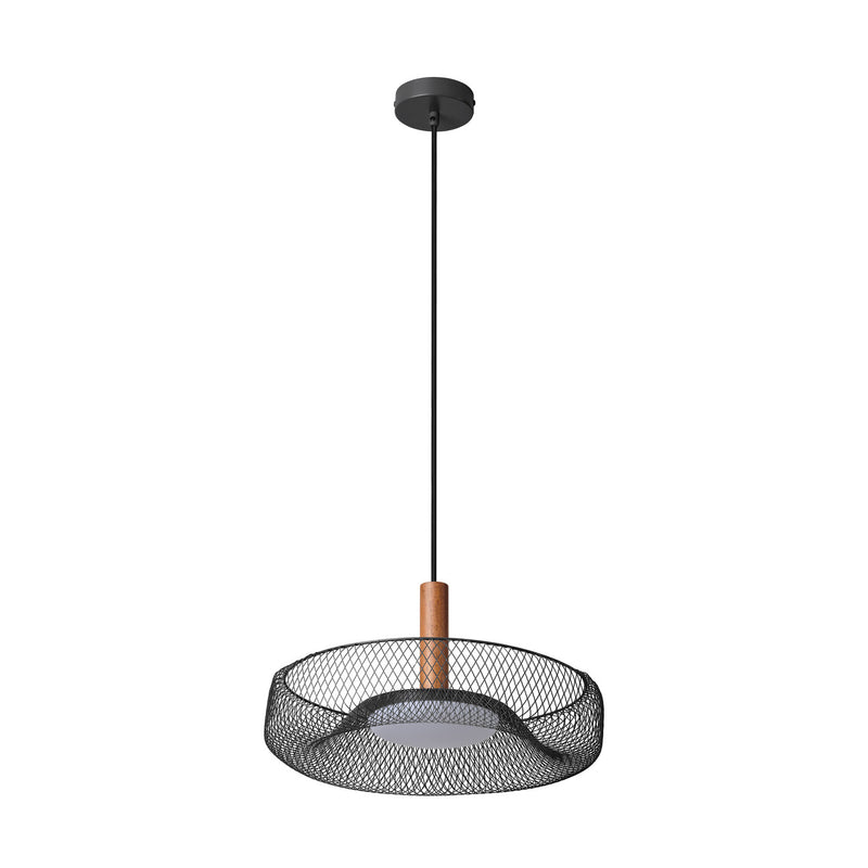 Suspension Mesh noire, bois