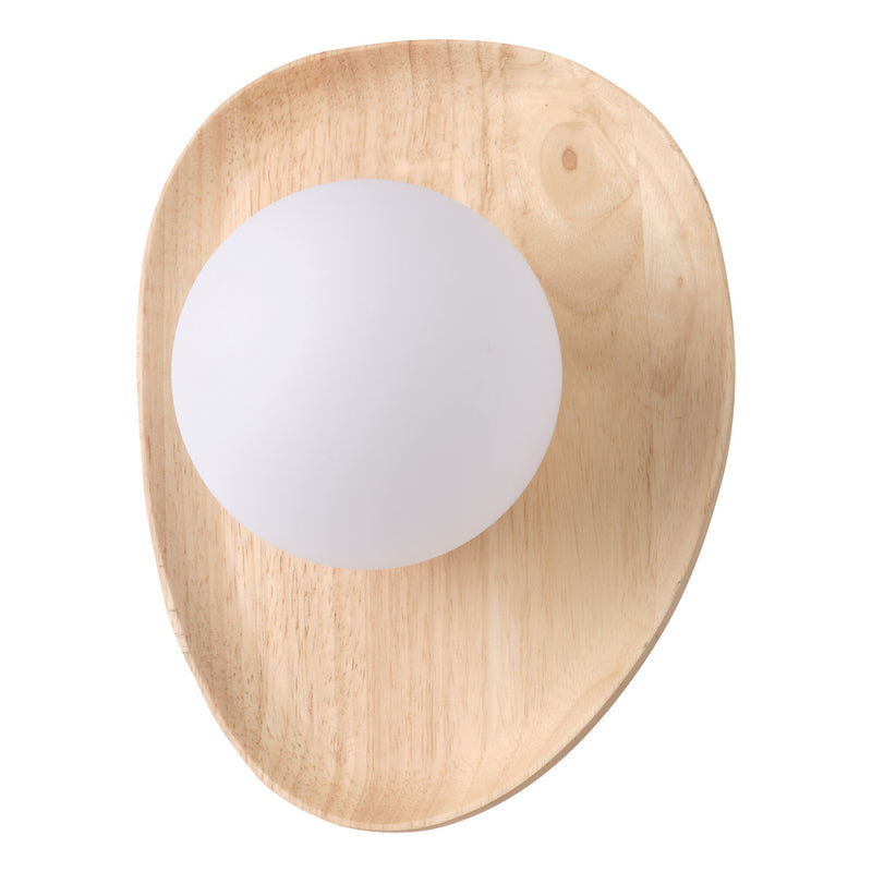 Lampe à poser Wood Nest marron, H 26 cm