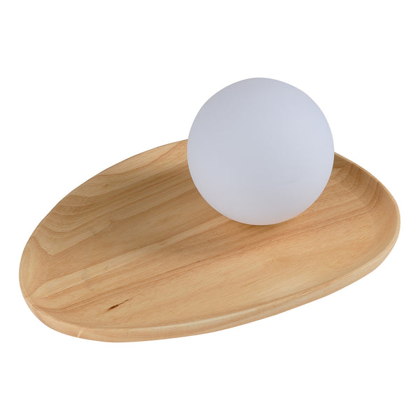 Lampe à poser Wood Nest marron, L 32,5 cm