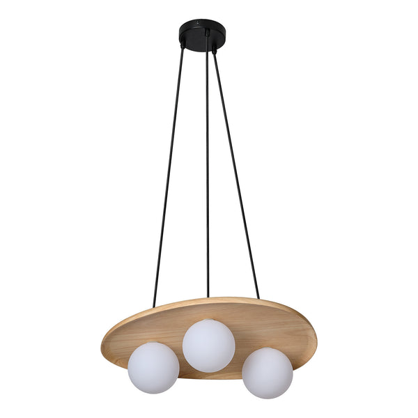 Suspension Wood Nest marron