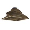 Plafonnier Cardboard Square marron, L 40 cm