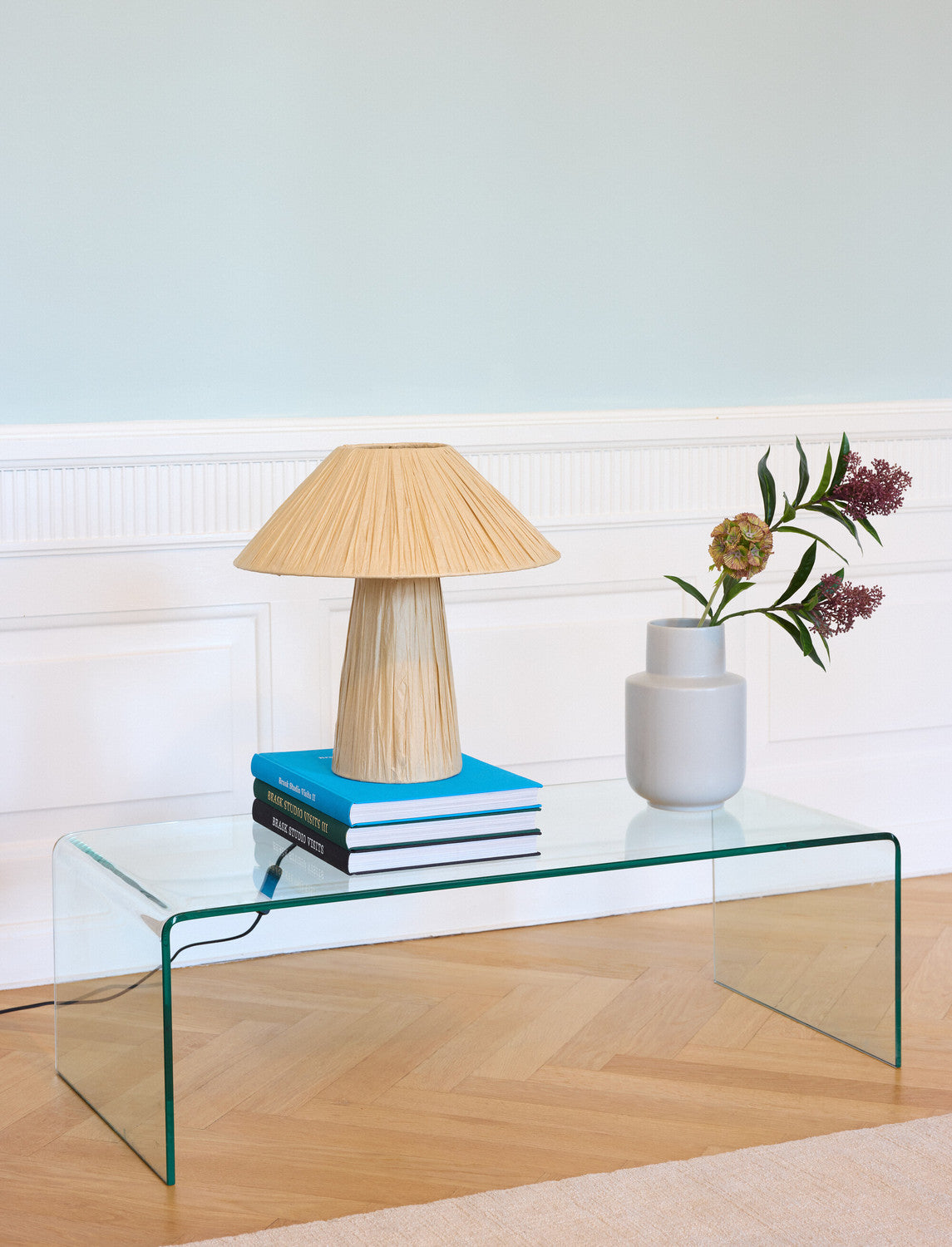 Lampe à poser Bamboo Paper Hut marron