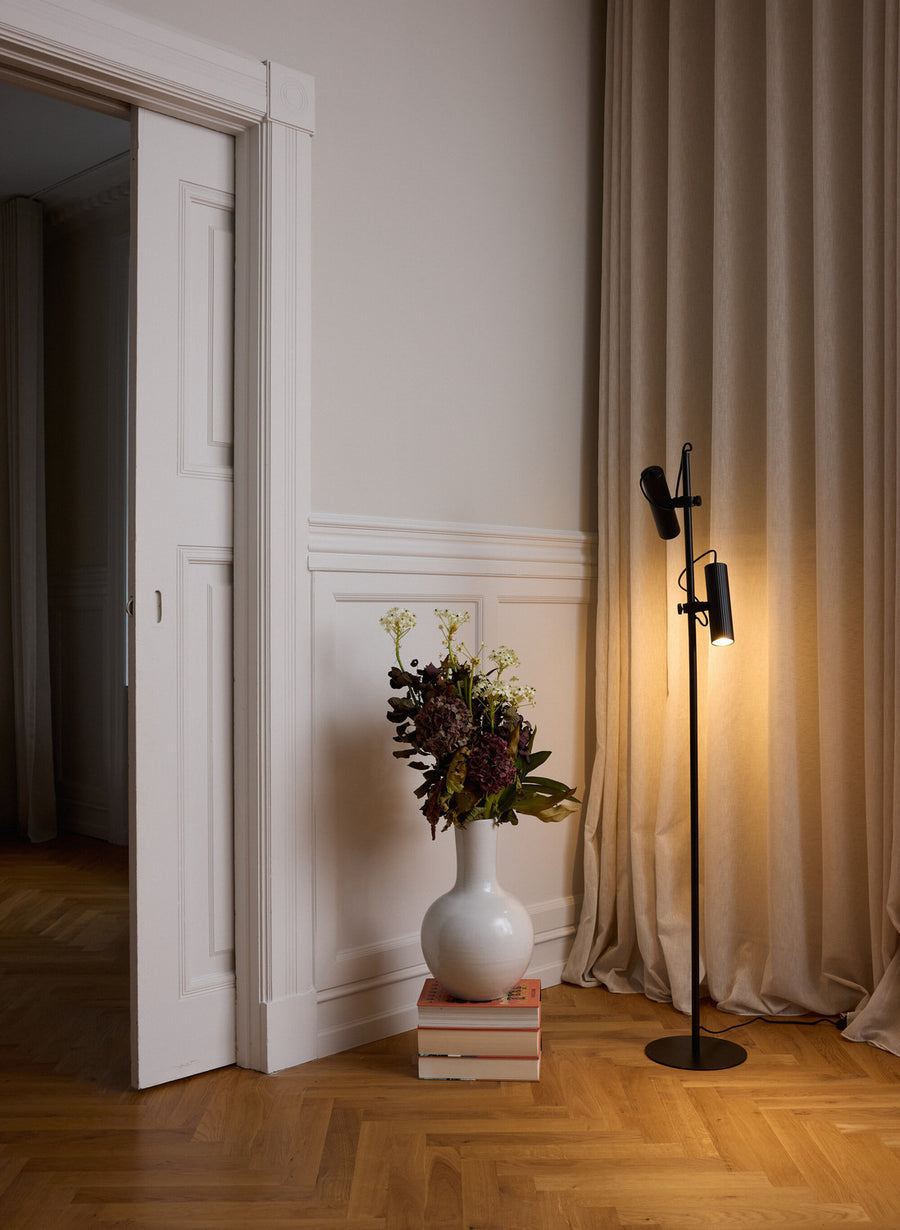 Lampadaire Drums noir