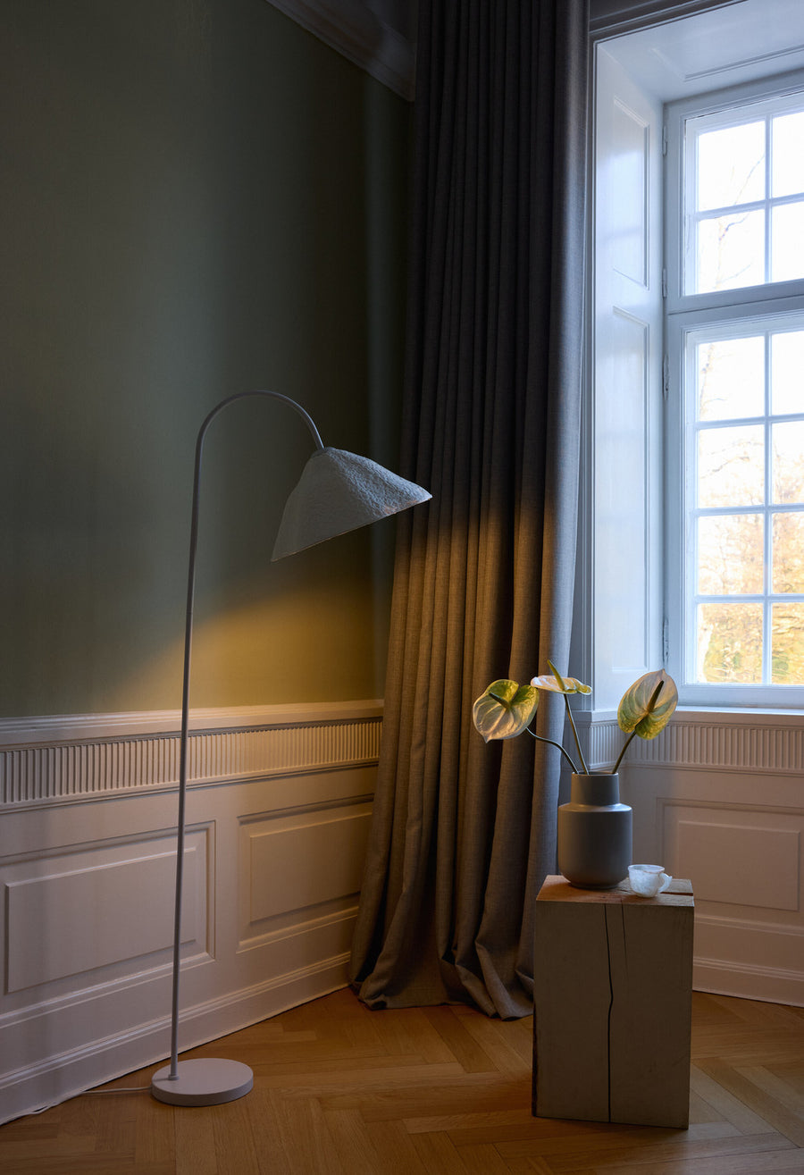 Lampadaire Lotus Leaf blanc