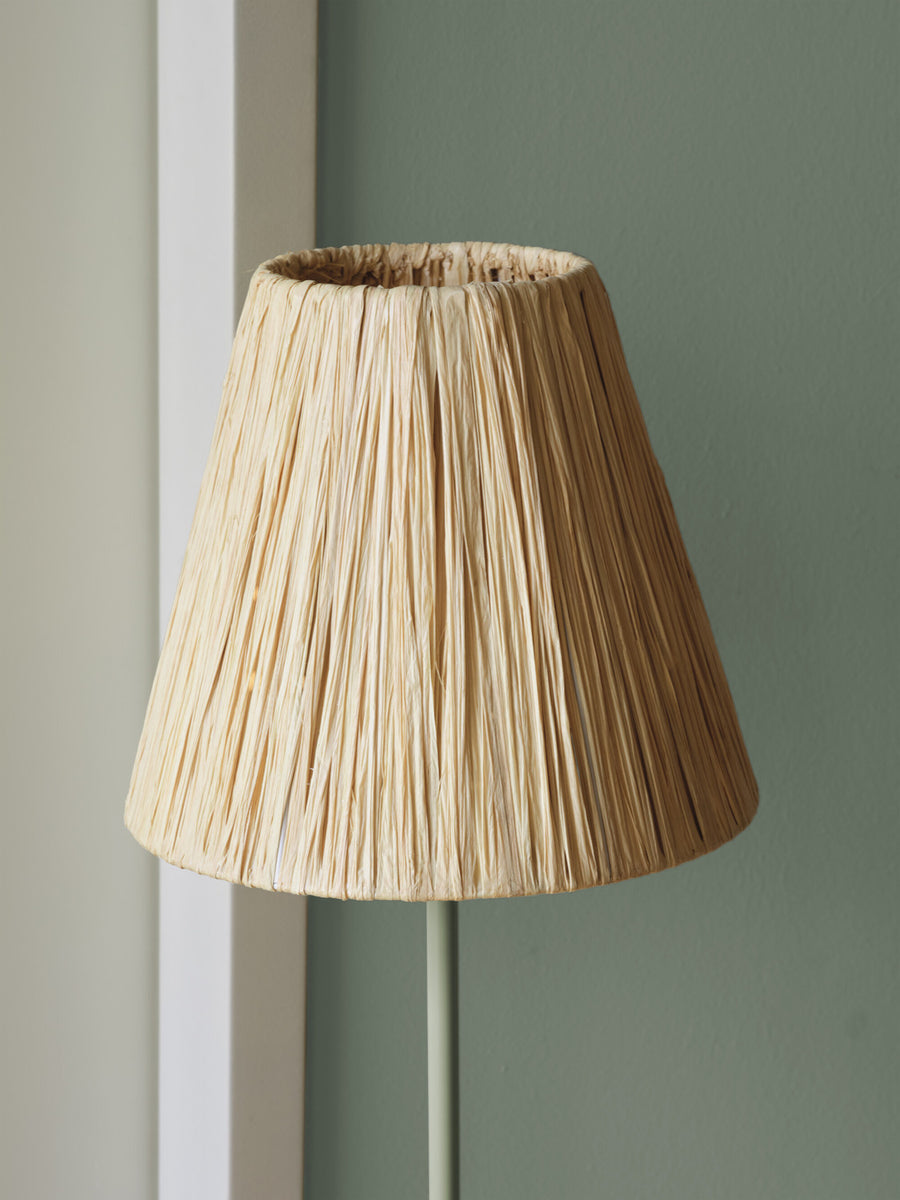 Lampadaire Raffia vert et marron