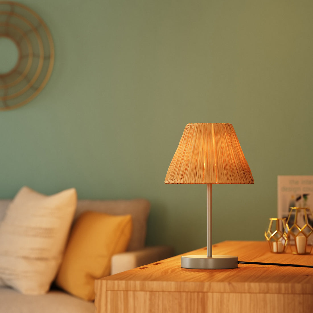 Lampe de chevet | Raffia Verte