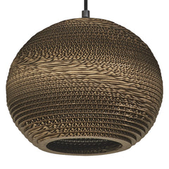 Suspension Cardboard Ball marron, H 127 cm