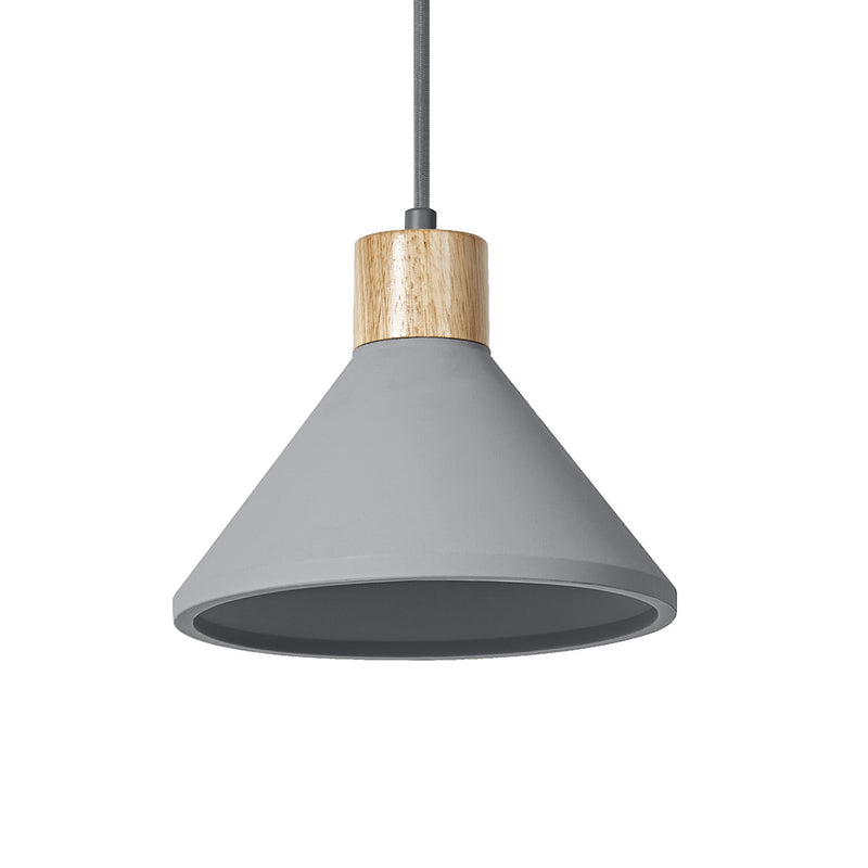 Suspension Concrete Wood anthracite, H 122,5 cm
