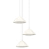 Suspension Lotus Leaf blanche, 3 lumières