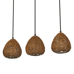 Suspension Paper Drop beige, 3 lumières, linéaire