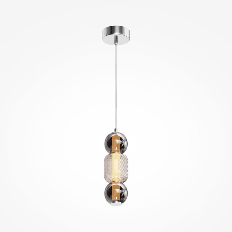 Drop silver pendant light