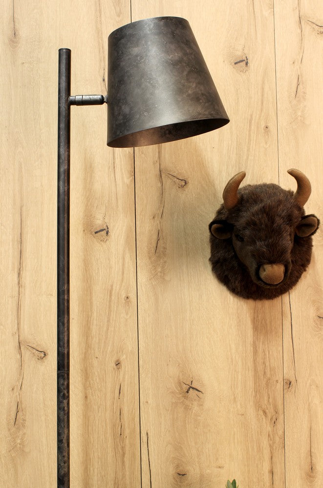 Lampadaire Colt rouille et gris, H 160 cm