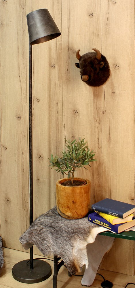 Lampadaire Colt rouille et gris, H 160 cm
