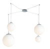 Suspension City blanche, verre, L 64,3 cm