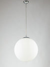 Suspension City blanche, verre, H 48,5 cm