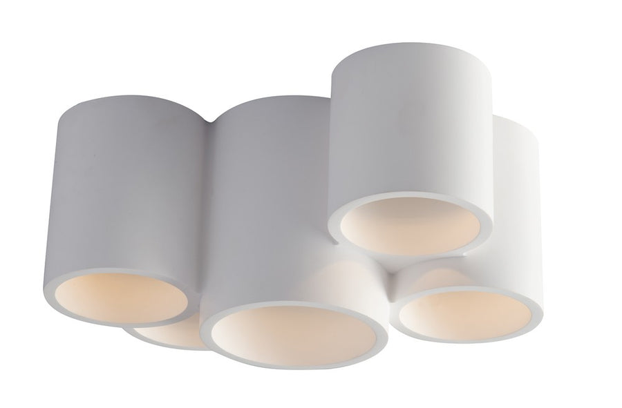 Plafonnier Banjie blanc, L 29,6 cm