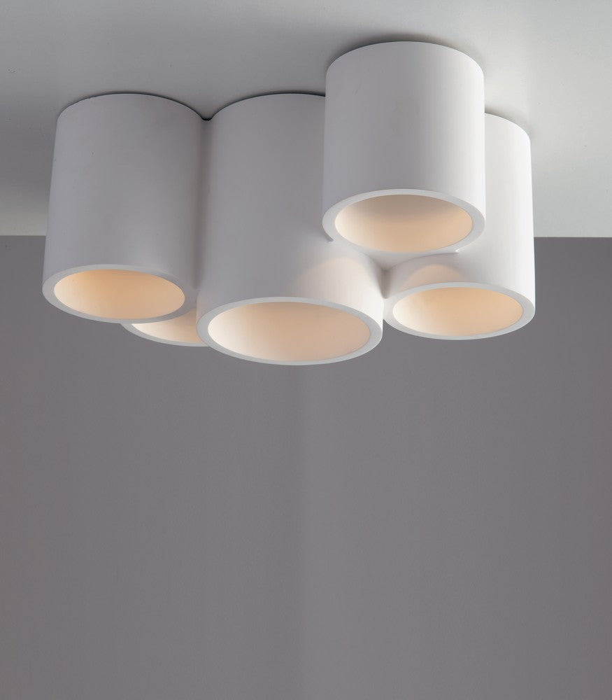 Plafonnier Banjie blanc, L 29,6 cm