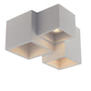Plafonnier Foster blanc, plâtre, L 24 cm (I-FOSTER-PL3)