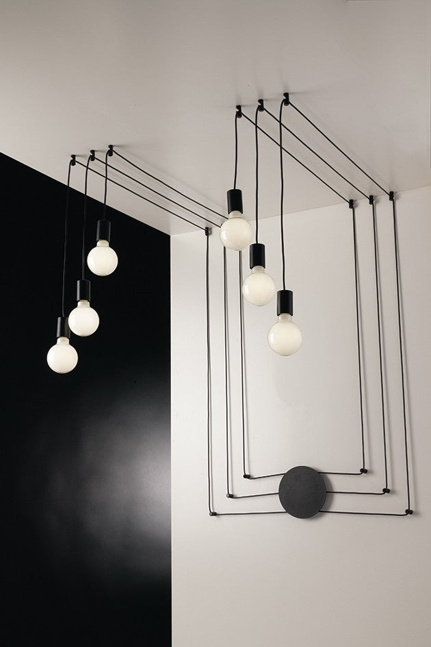Plafonnier Habitat noir (I-HABITAT-PL6-NER)