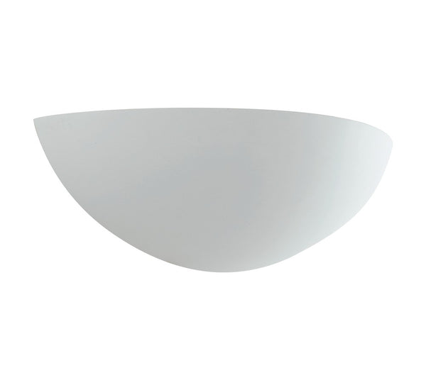 Applique murale Moritz blanche, plâtre, L 31 cm
