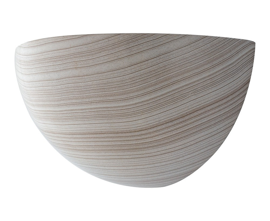 Gros plan de la texture striée beige clair du luminaire mural