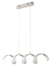 Suspension Helix blanche et argentée, H 120 cm