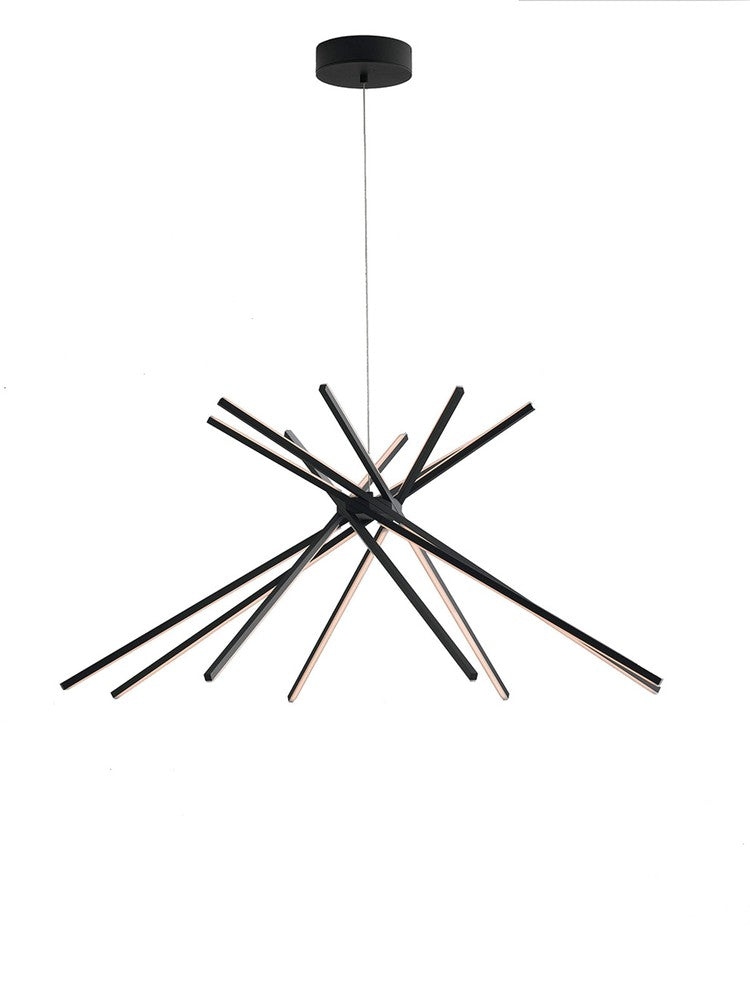 Suspension Shanghai noire, H 160 cm (SHANGHAI-S8C-NERO)
