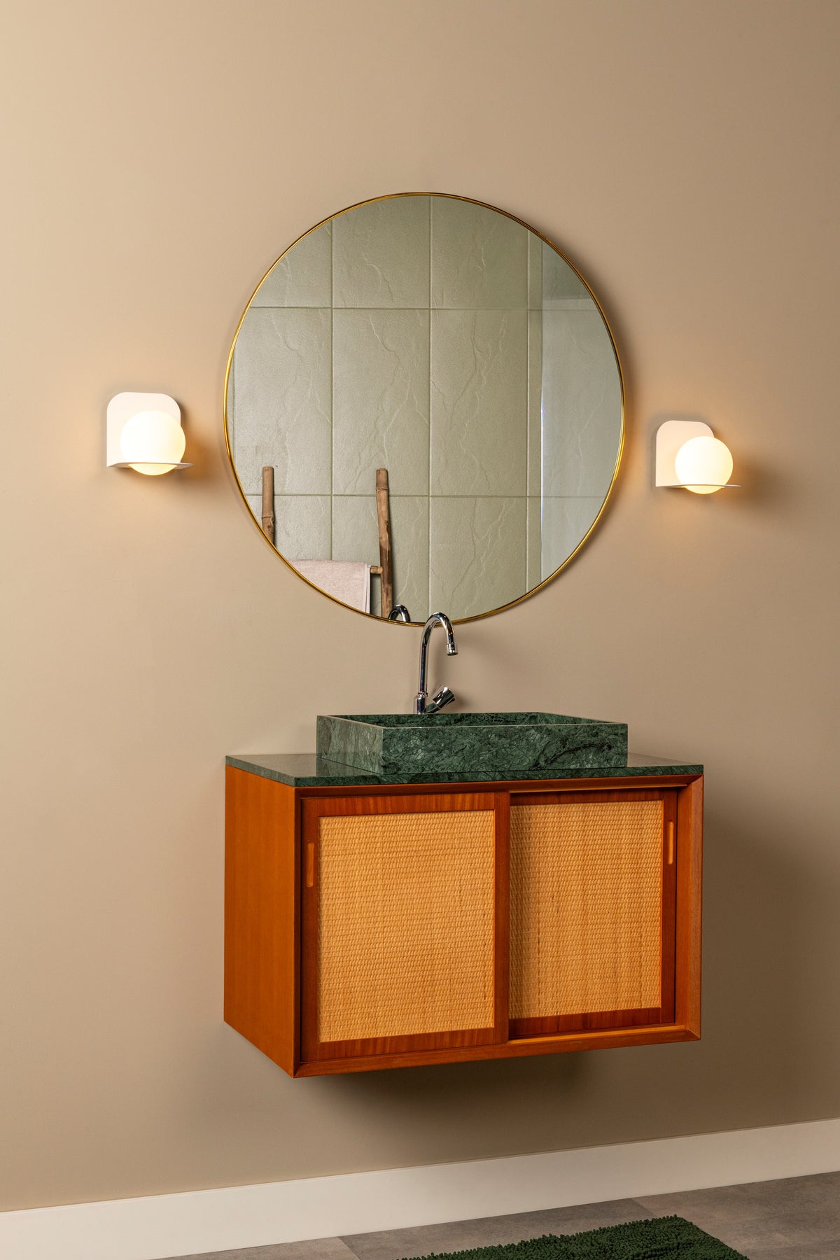 Applique murale Davy blanche, verre